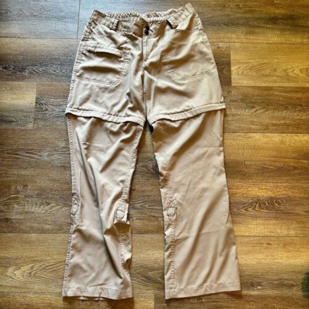 Magellan Womens Pants Size Large Khaki Convertible Outdoors Inseam 31"